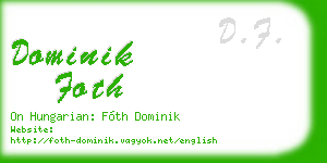 dominik foth business card